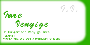 imre venyige business card